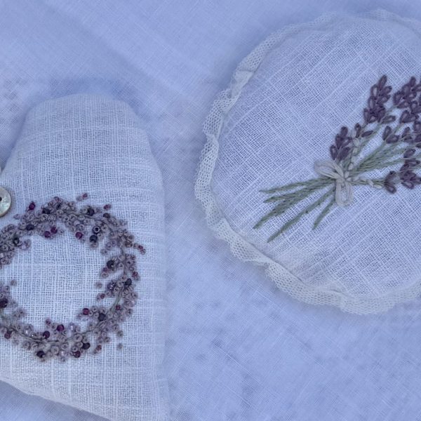 Slow Stitch Vintage Linen & Lace Lavender Bags MINI KIT - Image 3