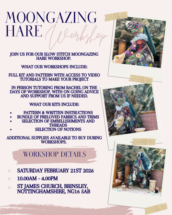 Slow Stitch Moongazing Hare Workshop IN-PERSON